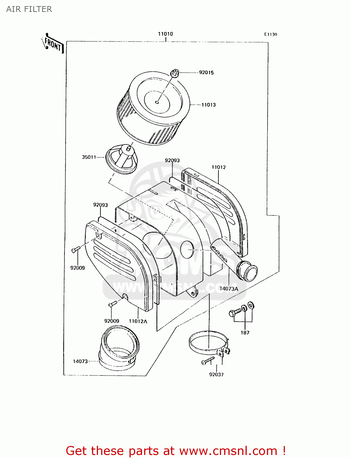 AIR FILTER KH125K6 1991 UNITED KINGDOM