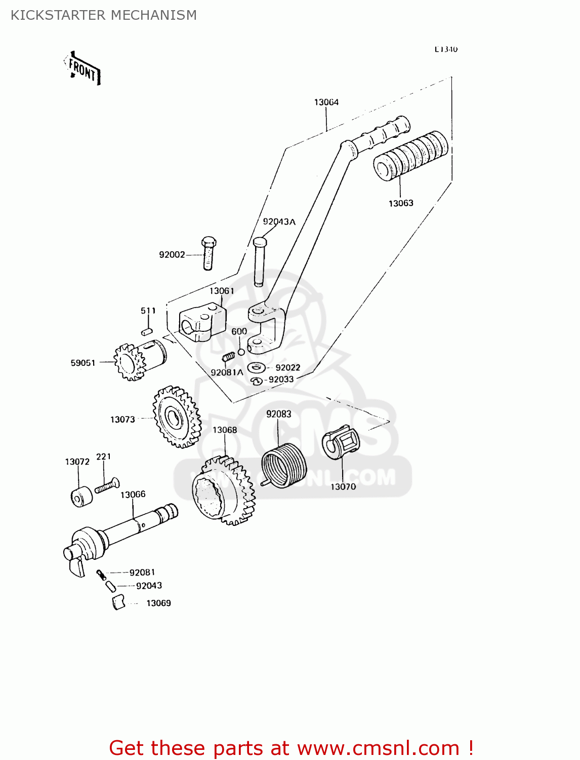 KICKSTARTER MECHANISM KH125K6 1991 UNITED KINGDOM
