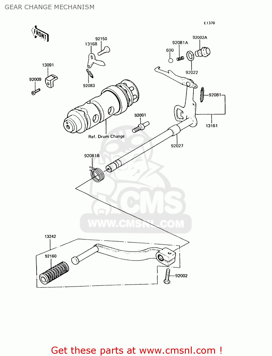GEAR CHANGE MECHANISM KH125K6 1991 UNITED KINGDOM