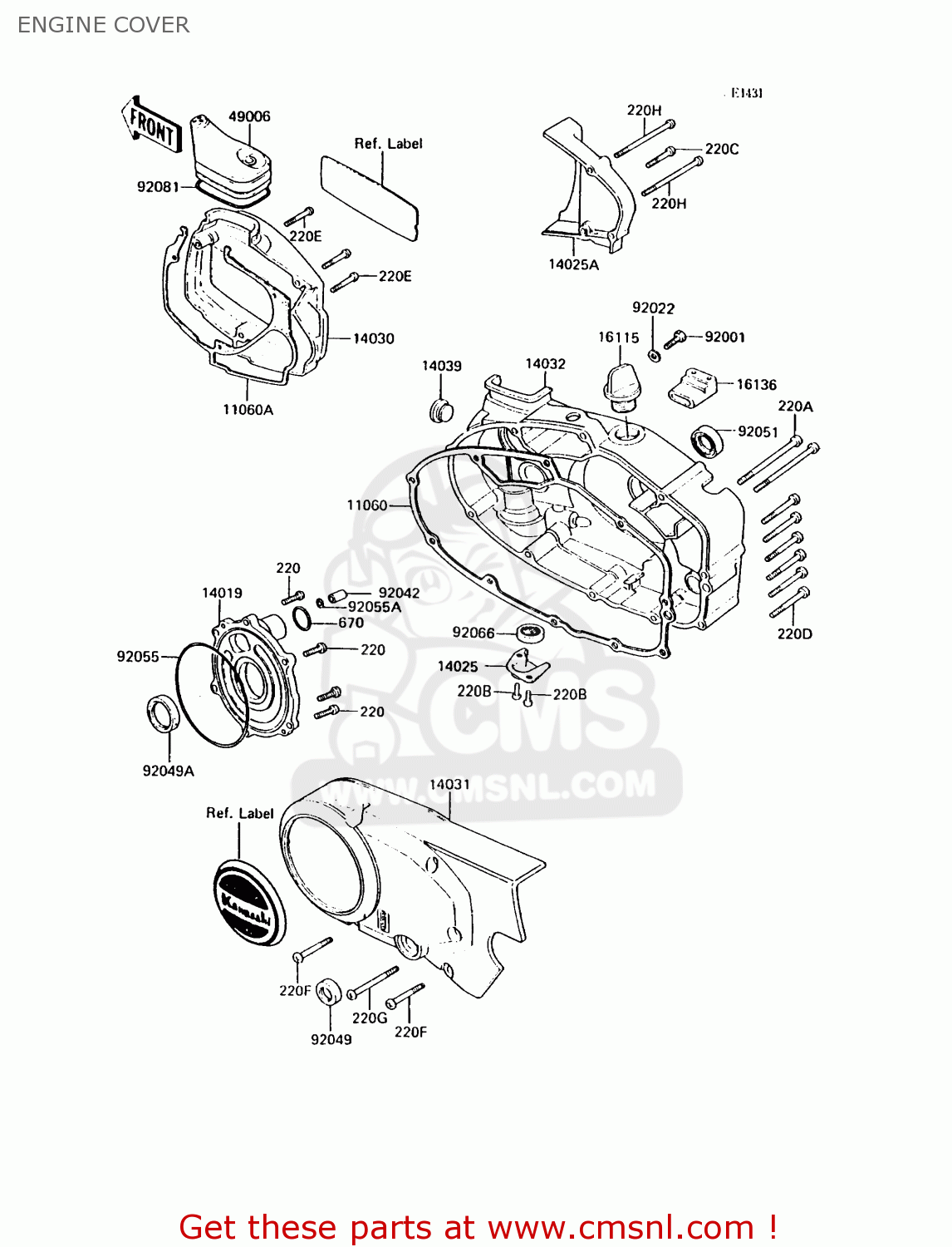 ENGINE COVER KH125K6 1991 UNITED KINGDOM