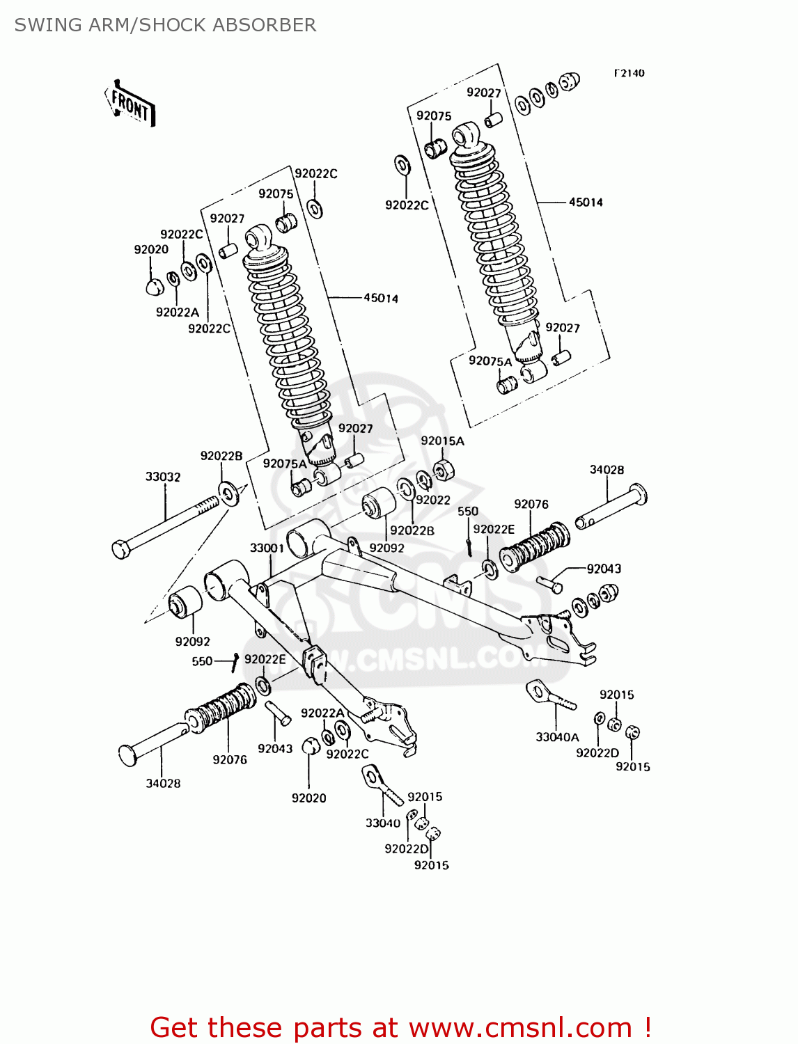 SWING ARM/SHOCK ABSORBER KH125K6 1991 UNITED KINGDOM