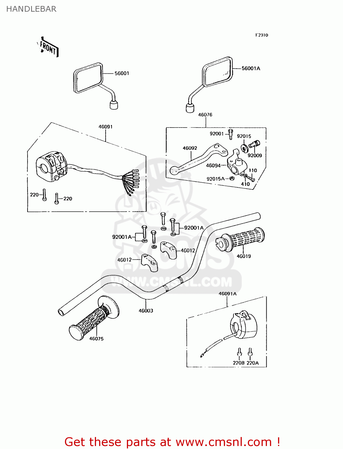 HANDLEBAR KH125K6 1991 UNITED KINGDOM