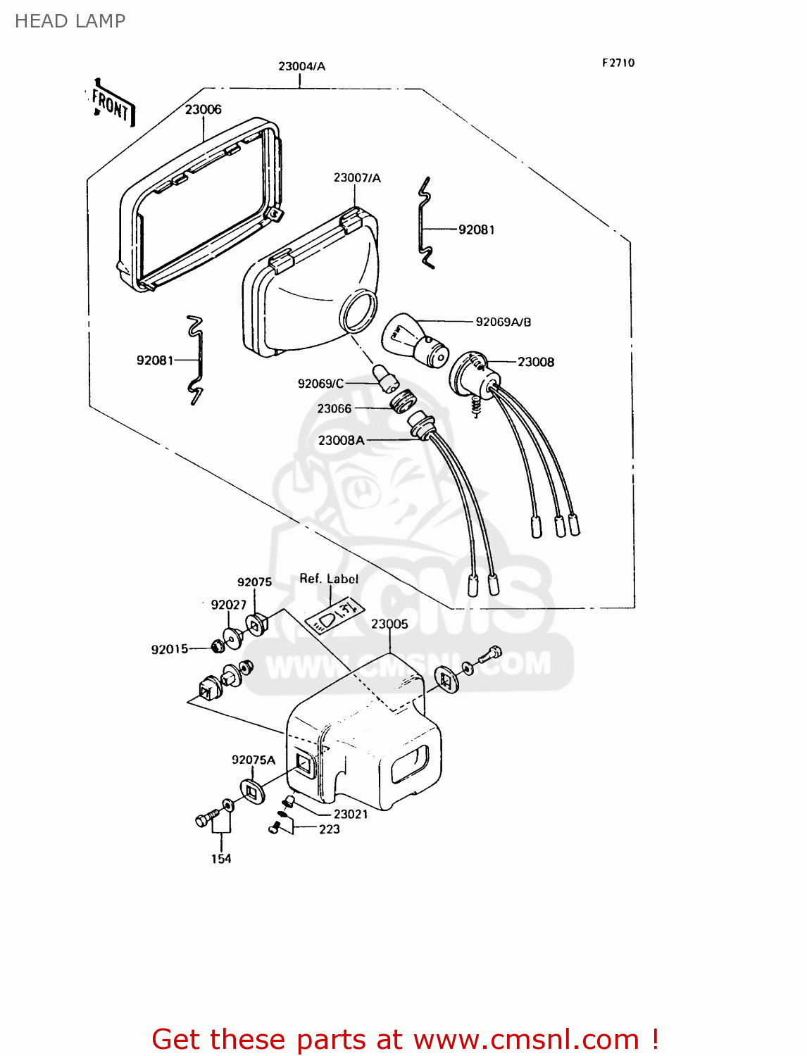 HEAD LAMP KH125K6 1991 UNITED KINGDOM