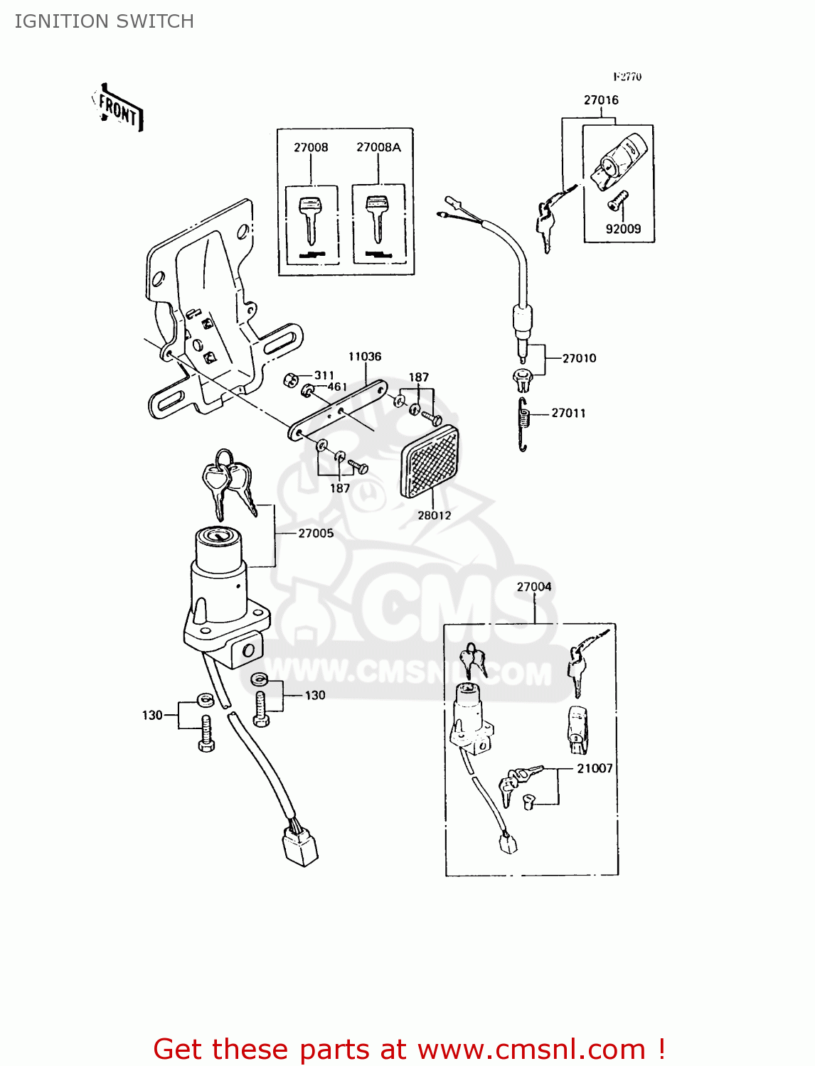 IGNITION SWITCH KH125K6 1991 UNITED KINGDOM