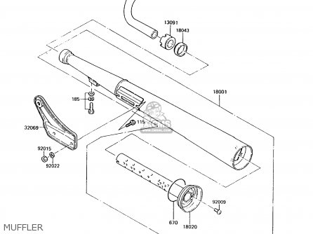 MUFFLER - KH125K6 1991 UNITED KINGDOM