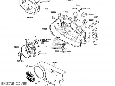 ENGINE COVER - KH125K6 1991 UNITED KINGDOM