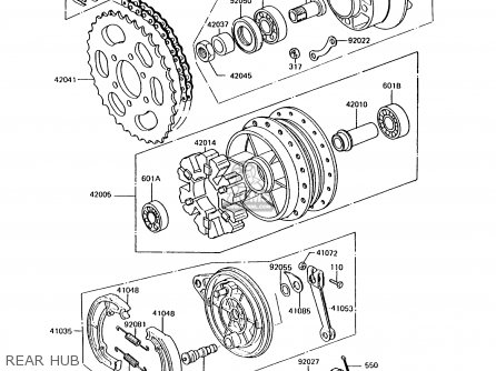 REAR HUB - KH125K6 1991 UNITED KINGDOM