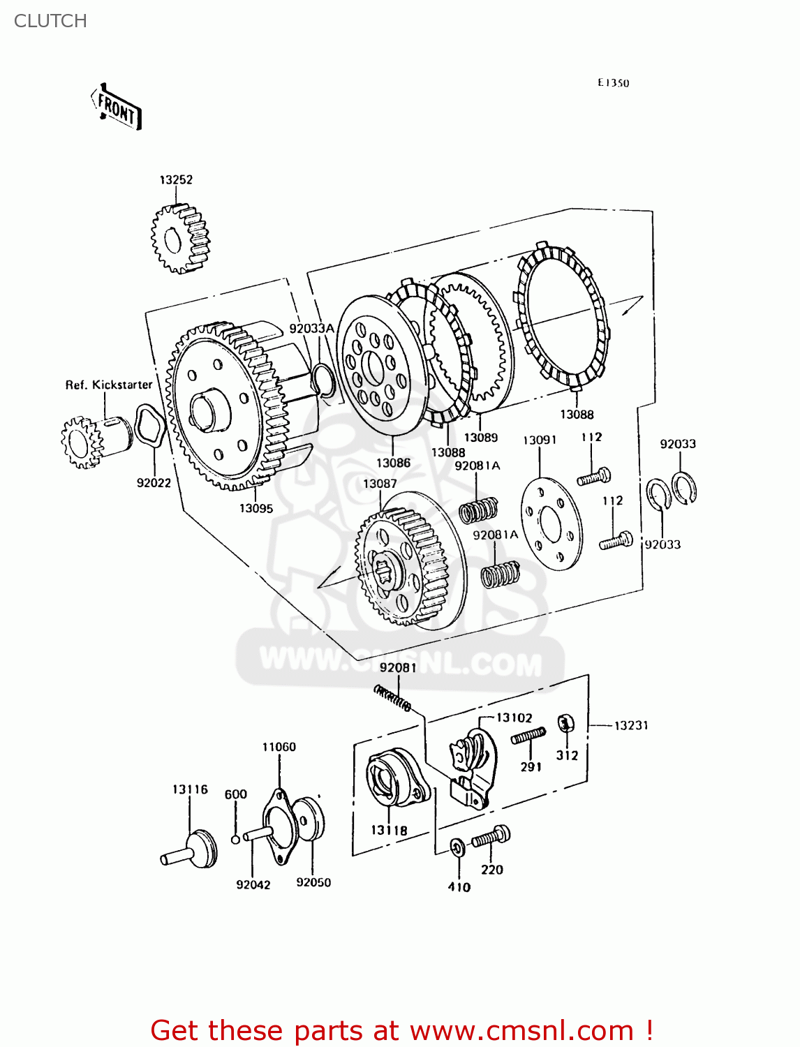 CLUTCH KH125K7 1992 UNITED KINGDOM