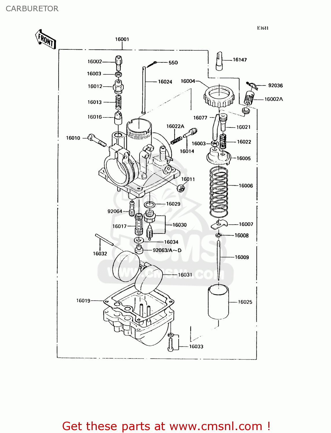 CARBURETOR KH125K7 1992 UNITED KINGDOM