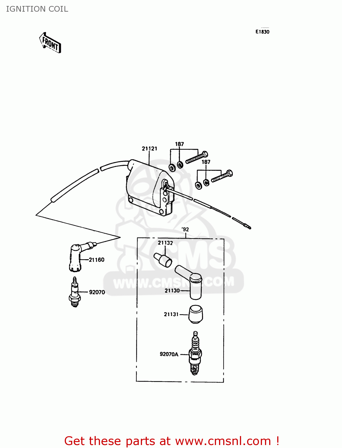 IGNITION COIL KH125K7 1992 UNITED KINGDOM