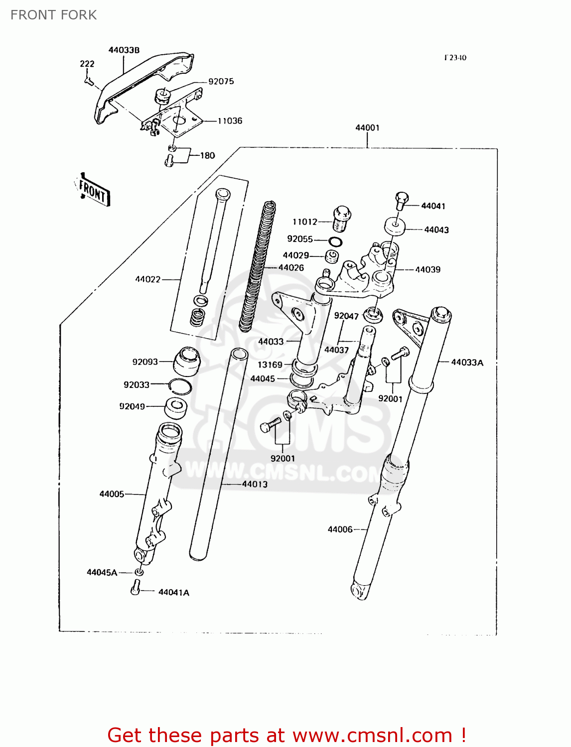 FRONT FORK KH125K7 1992 UNITED KINGDOM