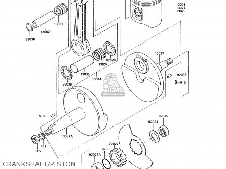 CRANKSHAFT/PISTON - KH125K7 1992 UNITED KINGDOM