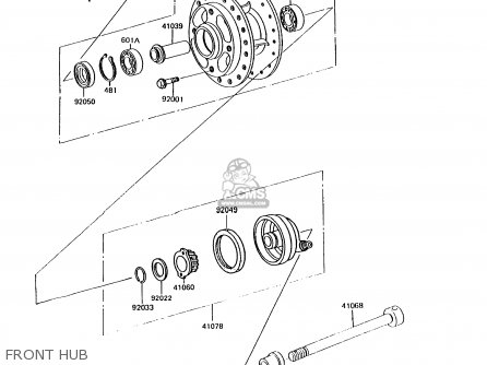 FRONT HUB - KH125K7 1992 UNITED KINGDOM