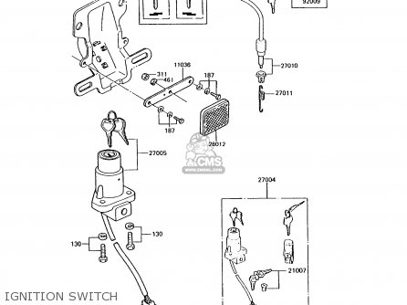 IGNITION SWITCH - KH125K7 1992 UNITED KINGDOM