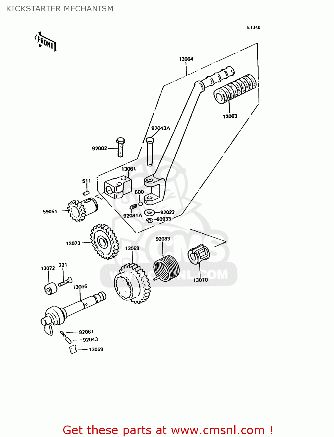 KICKSTARTER MECHANISM KH125K9 1994 UNITED KINGDOM