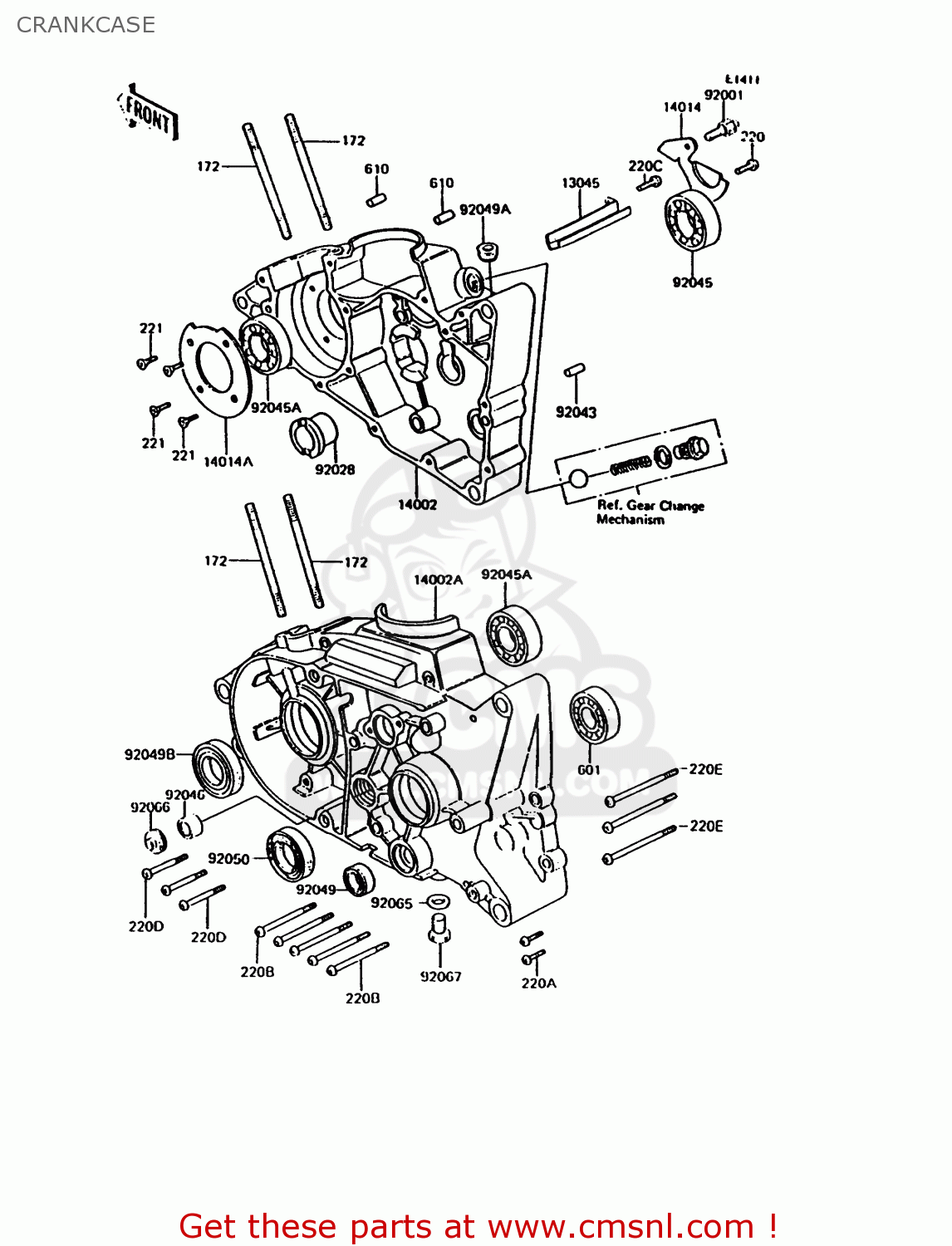 CRANKCASE KH125K9 1994 UNITED KINGDOM