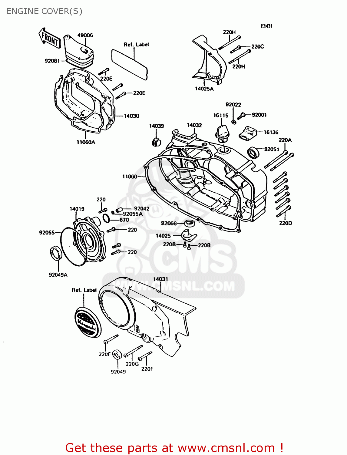 ENGINE COVER(S) KH125K9 1994 UNITED KINGDOM