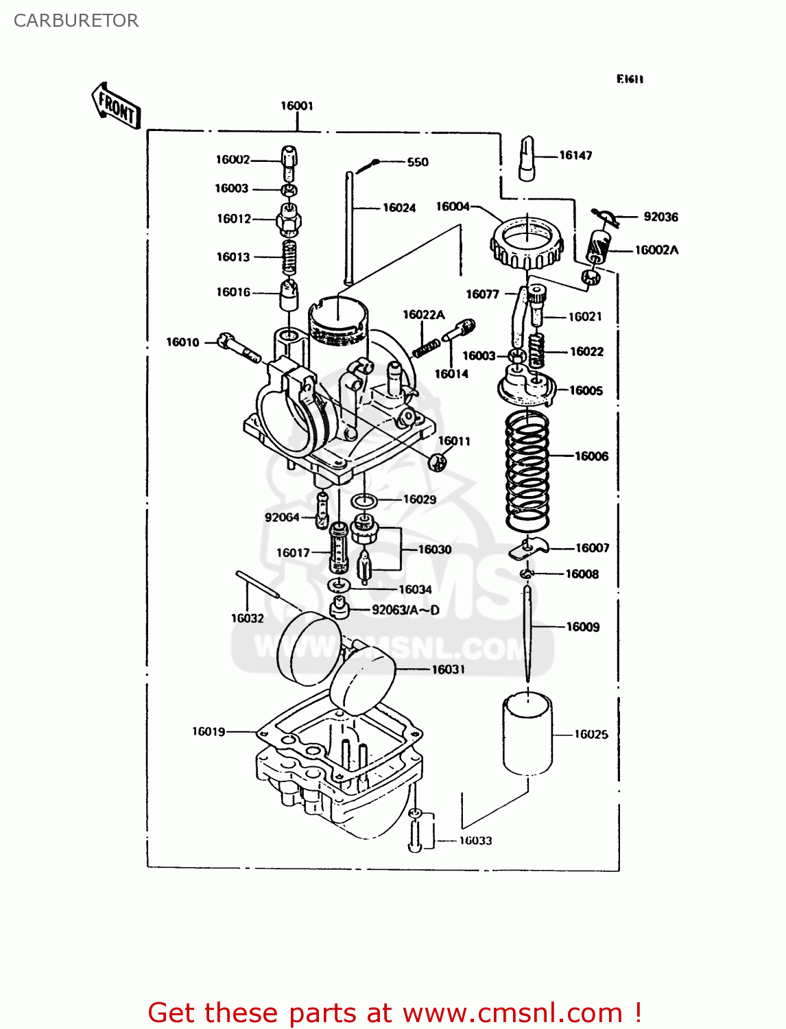CARBURETOR KH125K9 1994 UNITED KINGDOM