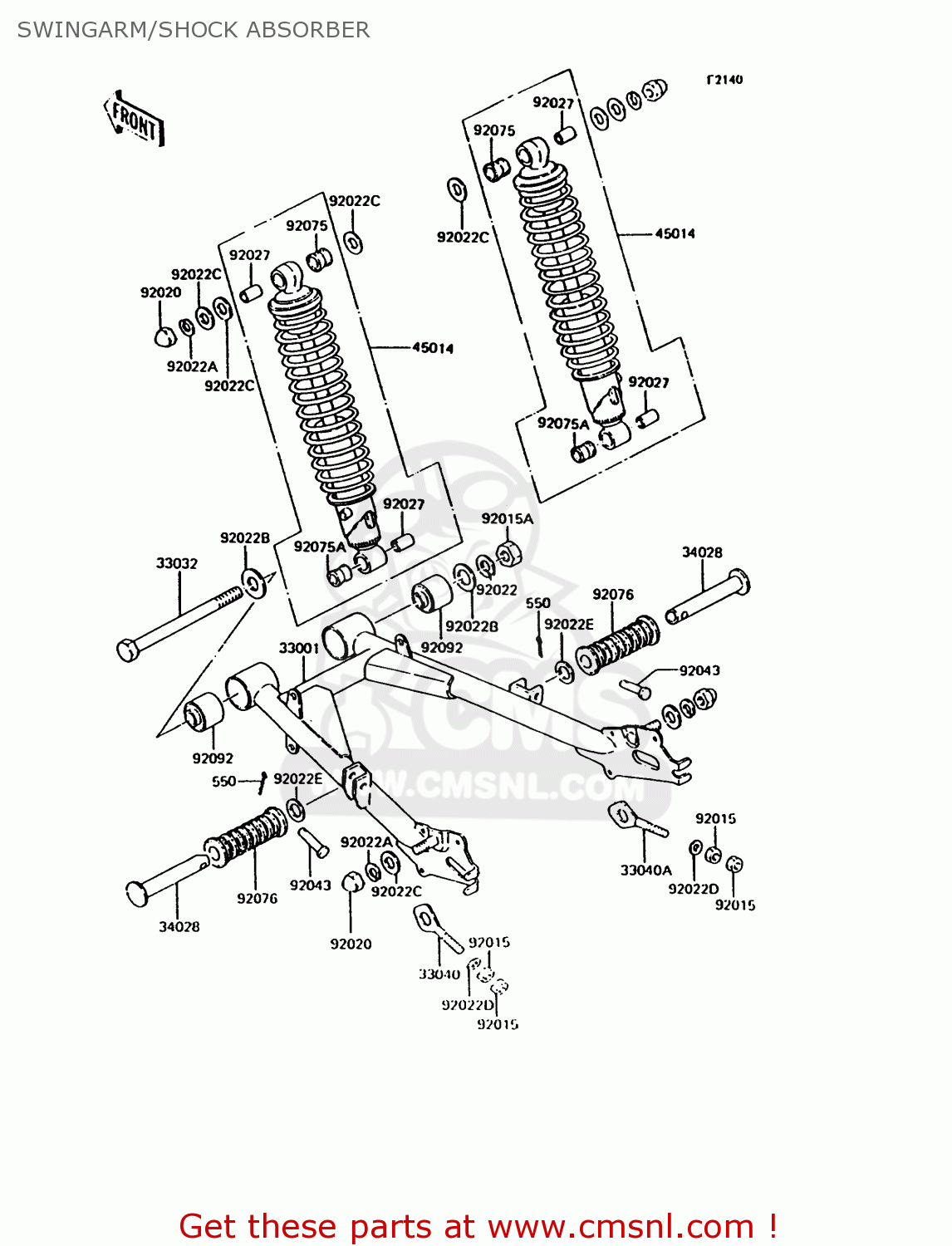 SWINGARM/SHOCK ABSORBER KH125K9 1994 UNITED KINGDOM
