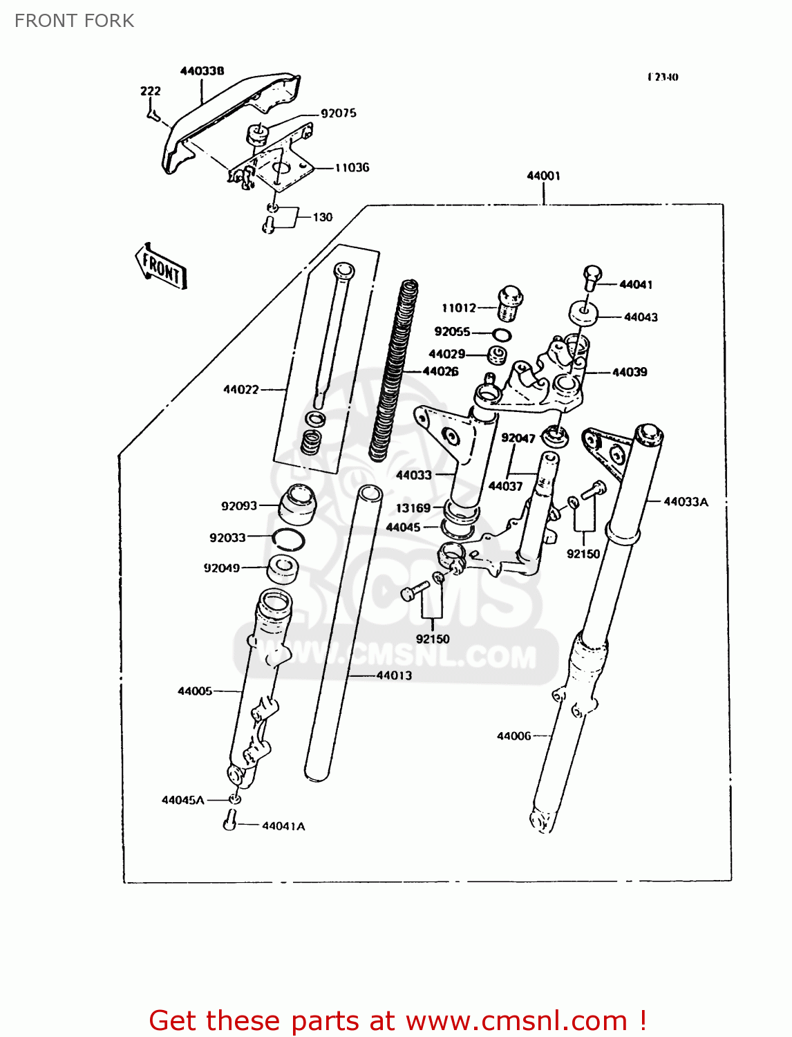 FRONT FORK KH125K9 1994 UNITED KINGDOM
