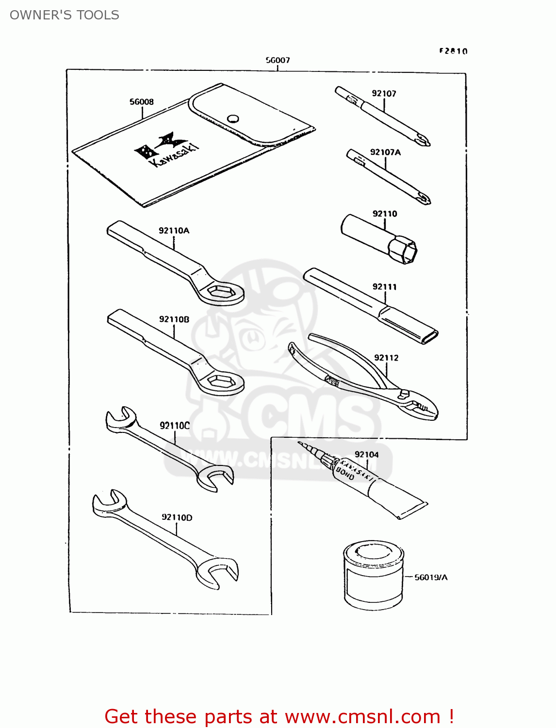 OWNER'S TOOLS KH125K9 1994 UNITED KINGDOM
