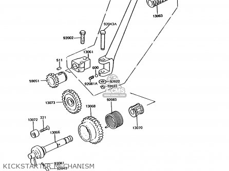 KICKSTARTER MECHANISM - KH125K9 1994 UNITED KINGDOM