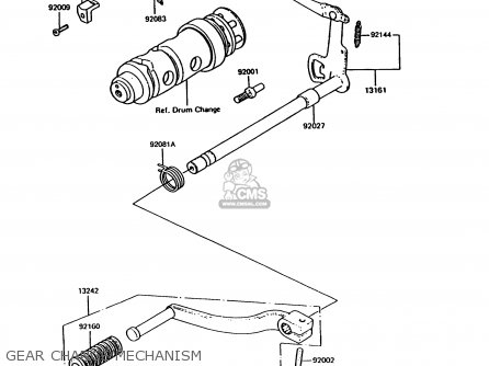 GEAR CHANGE MECHANISM - KH125K9 1994 UNITED KINGDOM