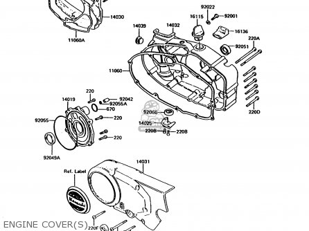 ENGINE COVER(S) - KH125K9 1994 UNITED KINGDOM