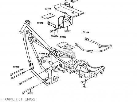 FRAME FITTINGS - KH125K9 1994 UNITED KINGDOM