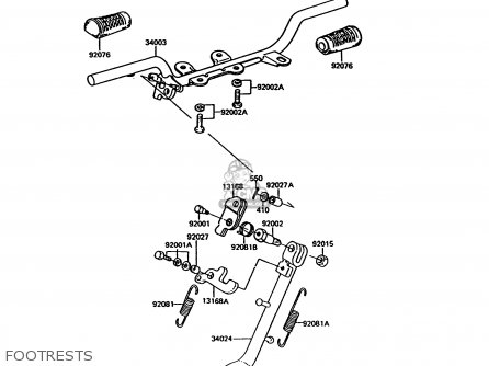 FOOTRESTS - KH125K9 1994 UNITED KINGDOM