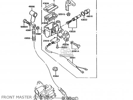 FRONT MASTER CYLINDER - KH125K9 1994 UNITED KINGDOM