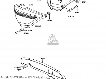 SIDE COVERS/CHAIN COVER - KH125K9 1994 UNITED KINGDOM