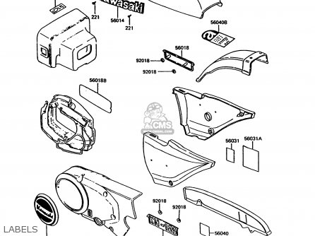 LABELS - KH125K9 1994 UNITED KINGDOM