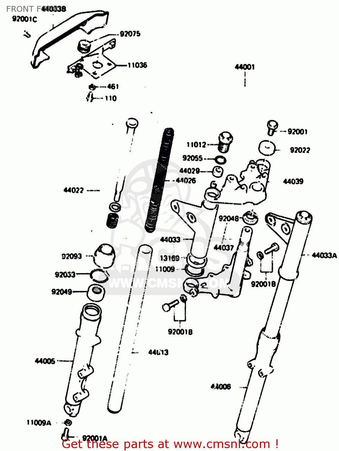 FRONT FORK KH125L1 1983 USA