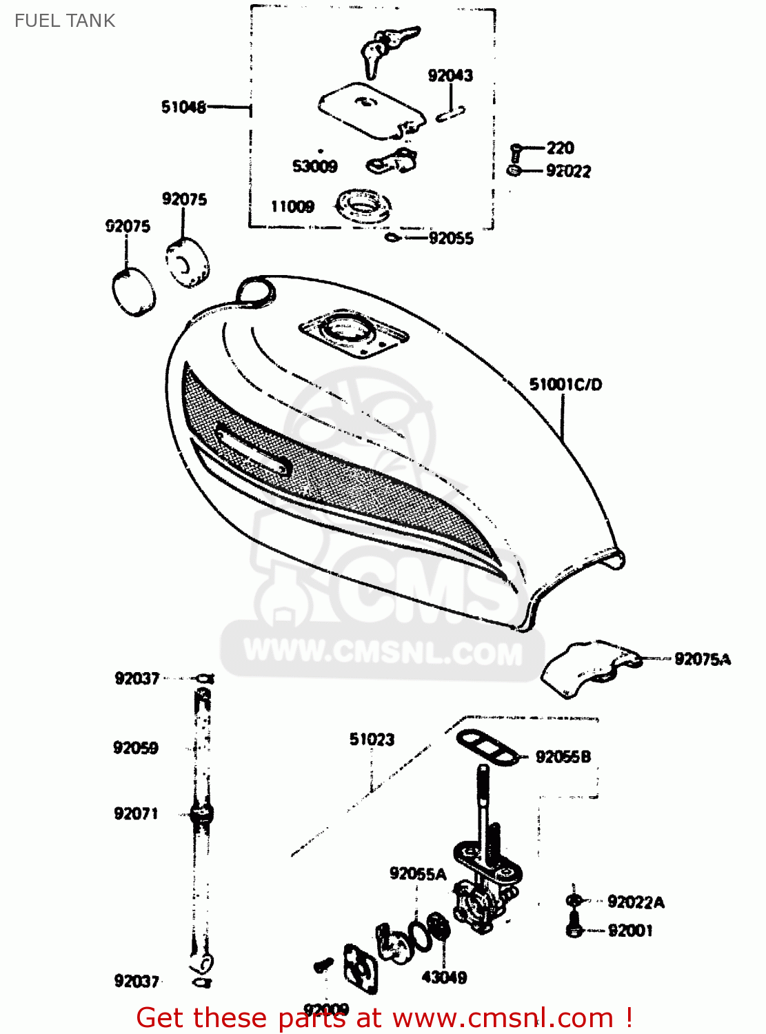 FUEL TANK KH125L1 1983 USA
