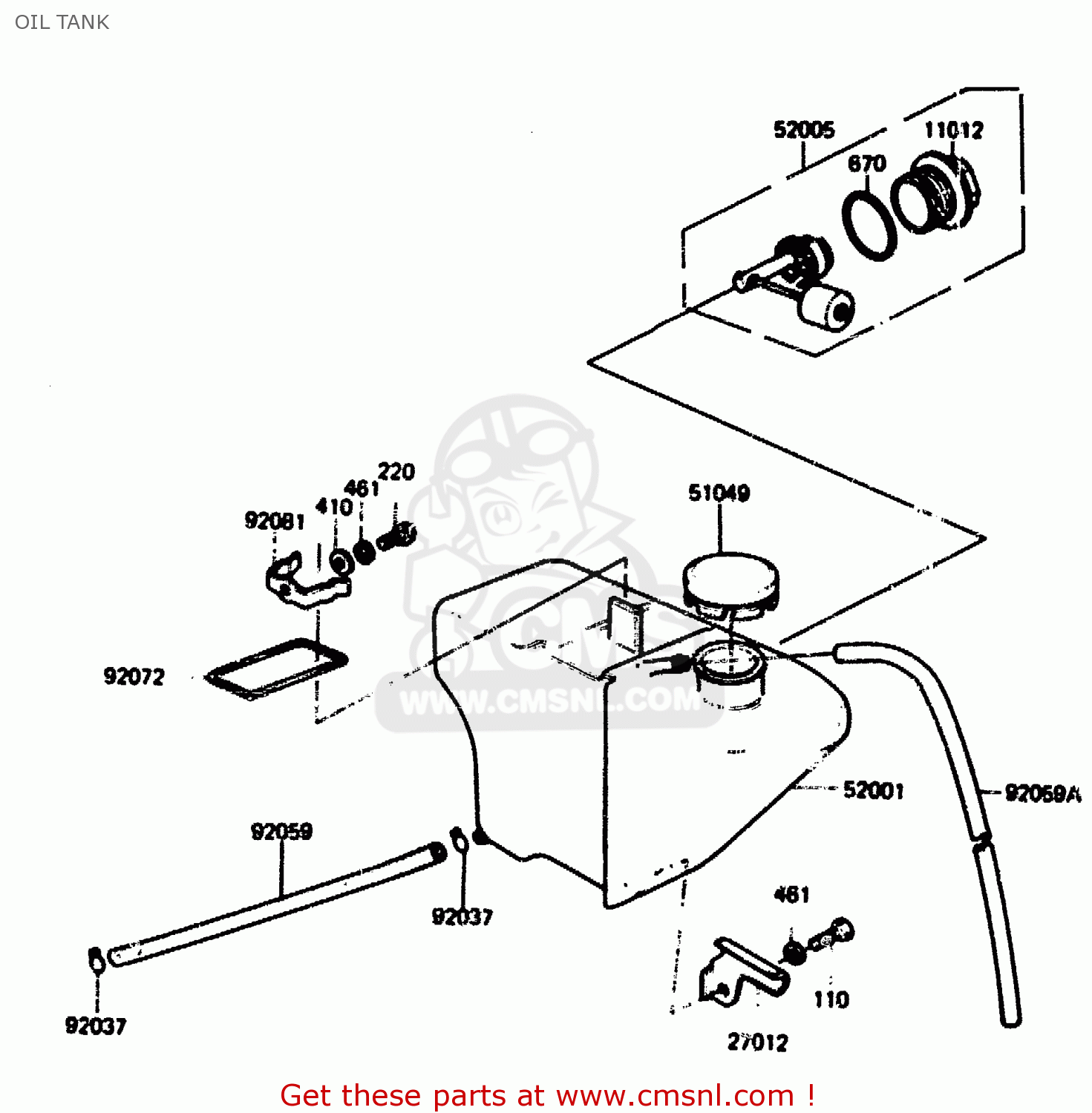 OIL TANK KH125L1 1983 USA
