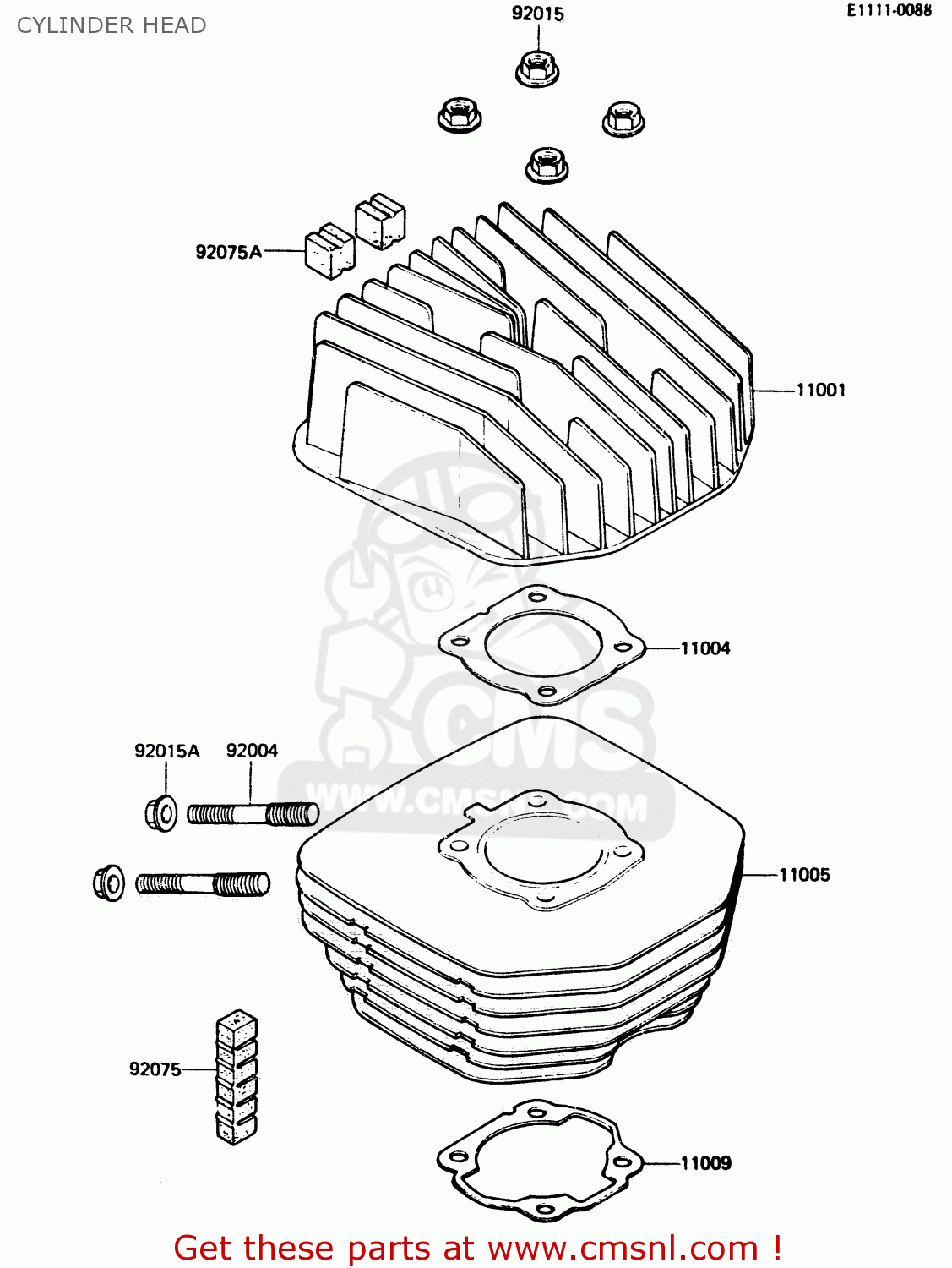 CYLINDER HEAD KH125L1 1983 USA