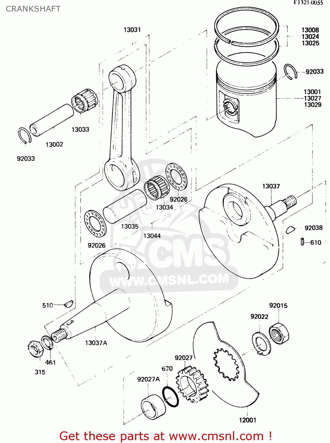 CRANKSHAFT KH125L1 1983 USA