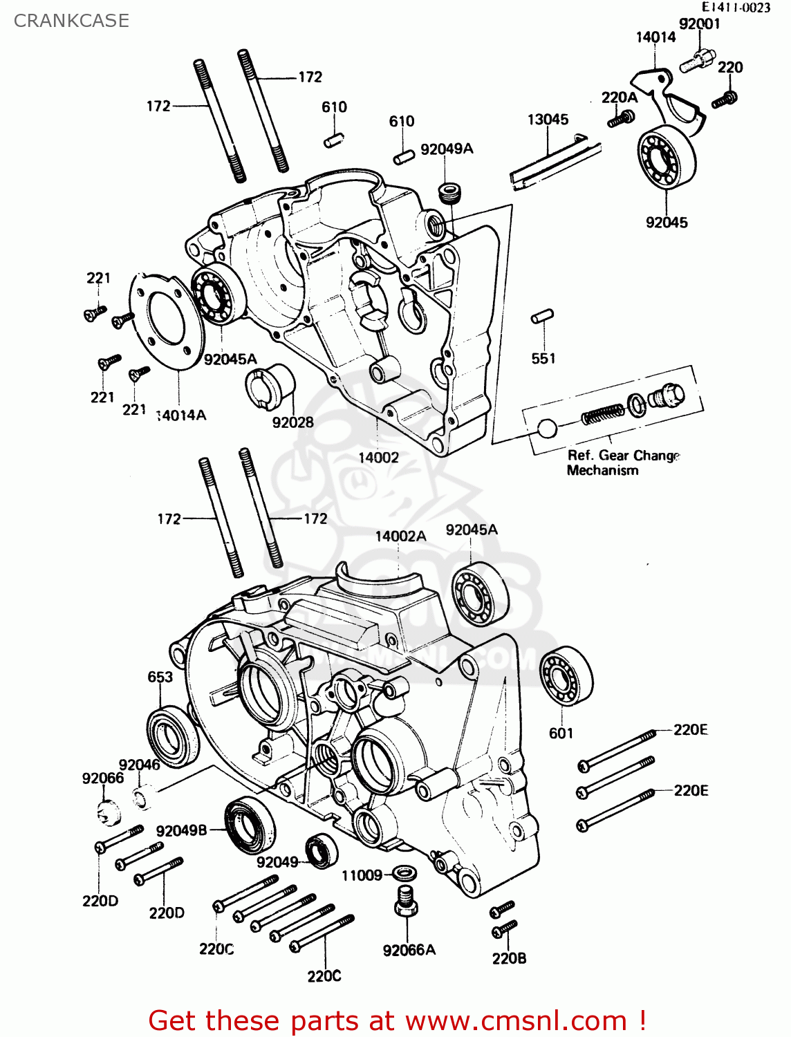 CRANKCASE KH125L1 1983 USA
