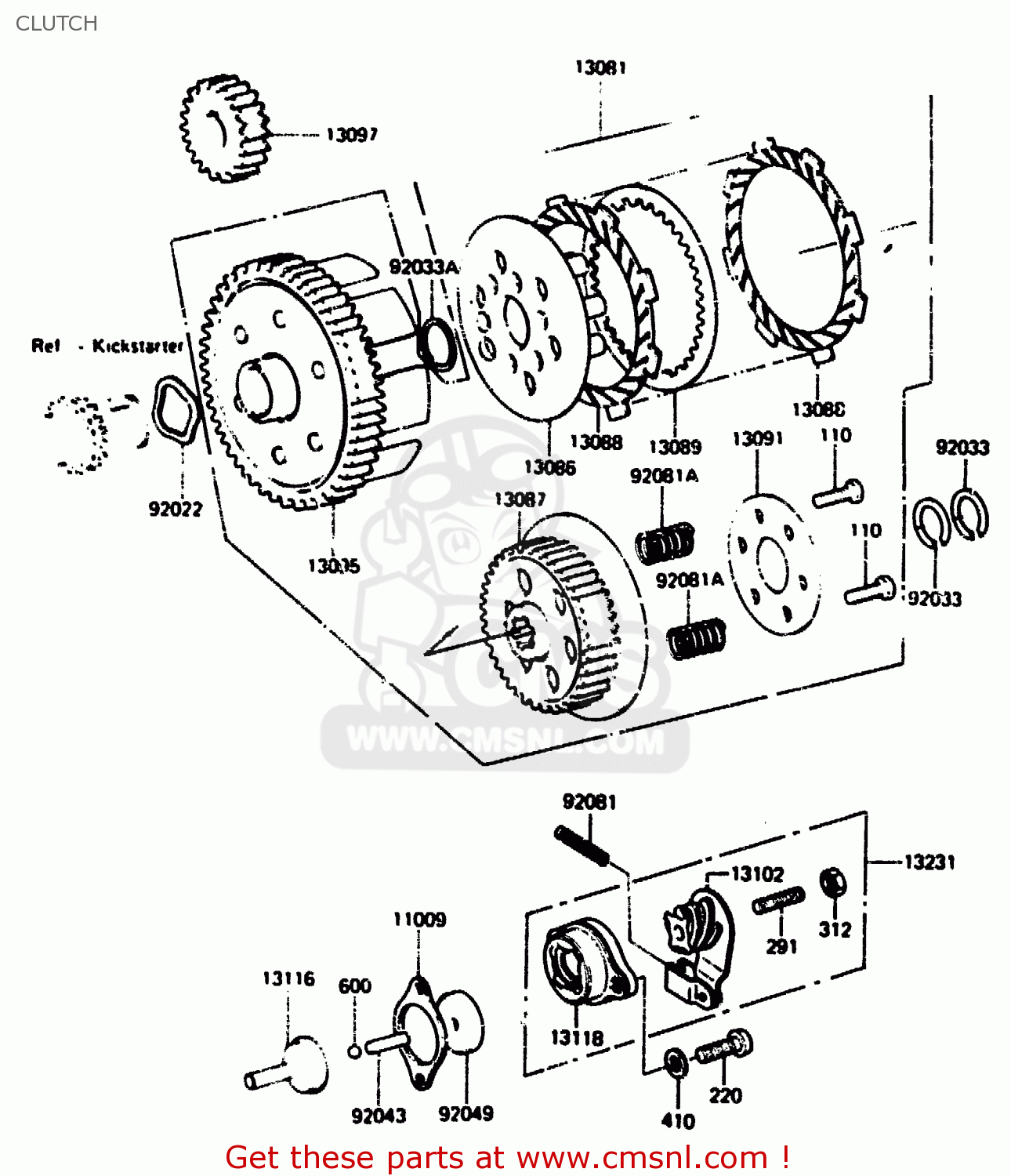 CLUTCH KH125L1 1983 USA
