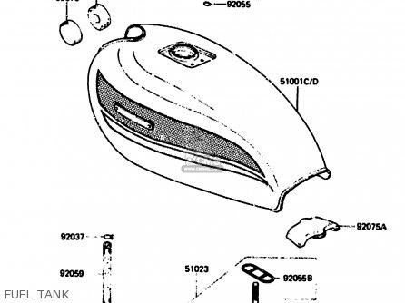 FUEL TANK - KH125L1 1983 USA