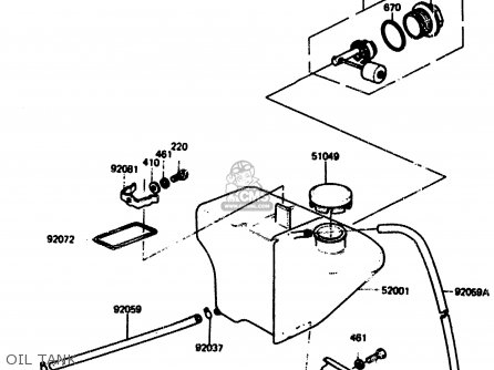 OIL TANK - KH125L1 1983 USA