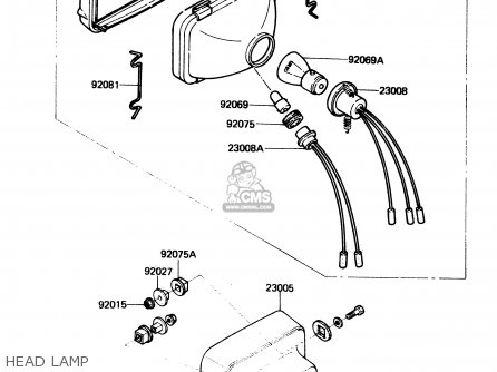 HEAD LAMP - KH125L1 1983 USA