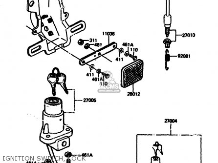 IGNITION SWITCH, LOCK - KH125L1 1983 USA