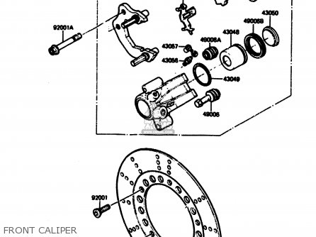 FRONT CALIPER - KH125L1 1983 USA