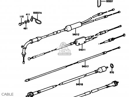 CABLE - KH125L1 1983 USA