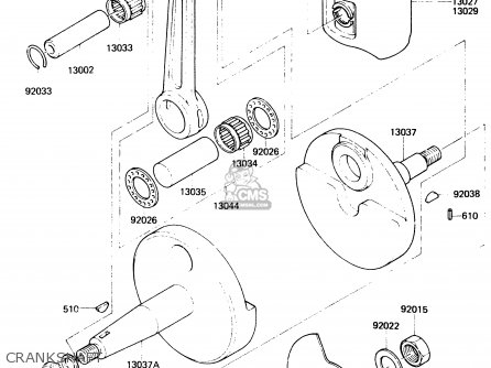 CRANKSHAFT - KH125L1 1983 USA