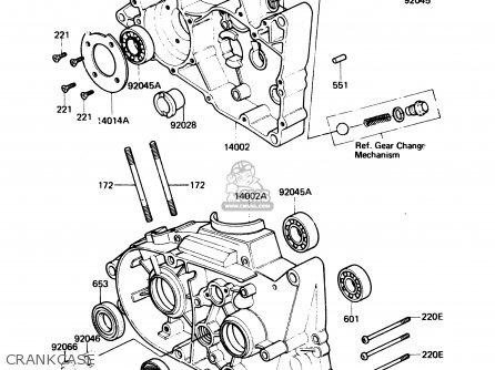 CRANKCASE - KH125L1 1983 USA