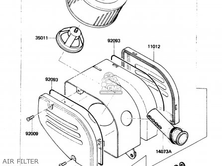 AIR FILTER - KH125L1 1983 USA