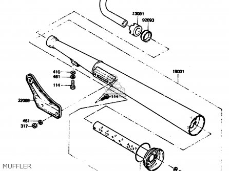 MUFFLER - KH125L1 1983 USA